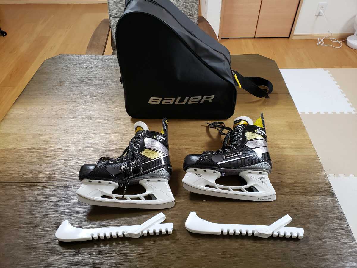 詰替え Bauer ホッケー靴 フレックスライト1.0 エッジカバー付き