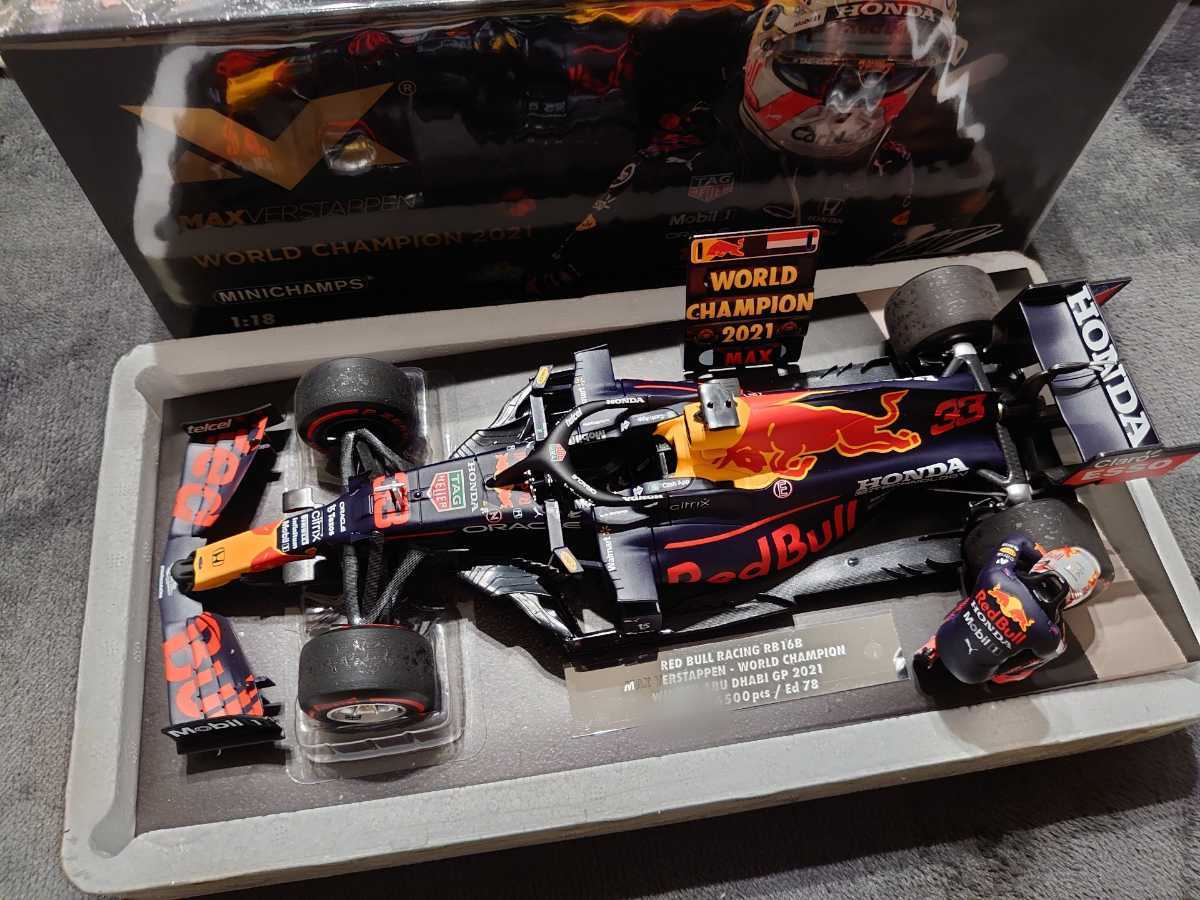 MVショップ別注》ミニチャンプス 1/18 RB16B F1 アブダビGP 優勝 M