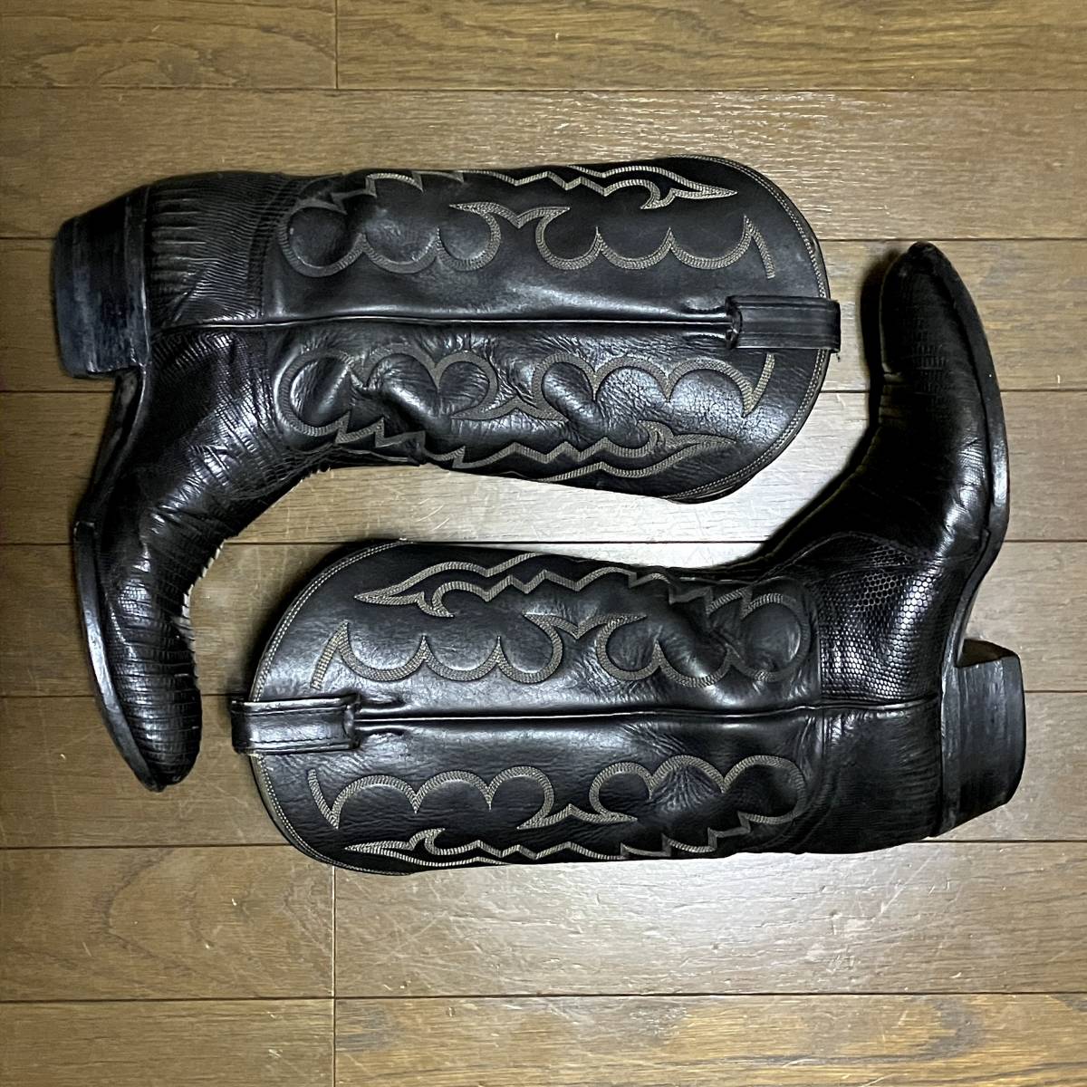 TONY LAMA トニーラマリザード・ウエスタンブーツ ブーツ トカゲ革 茶
