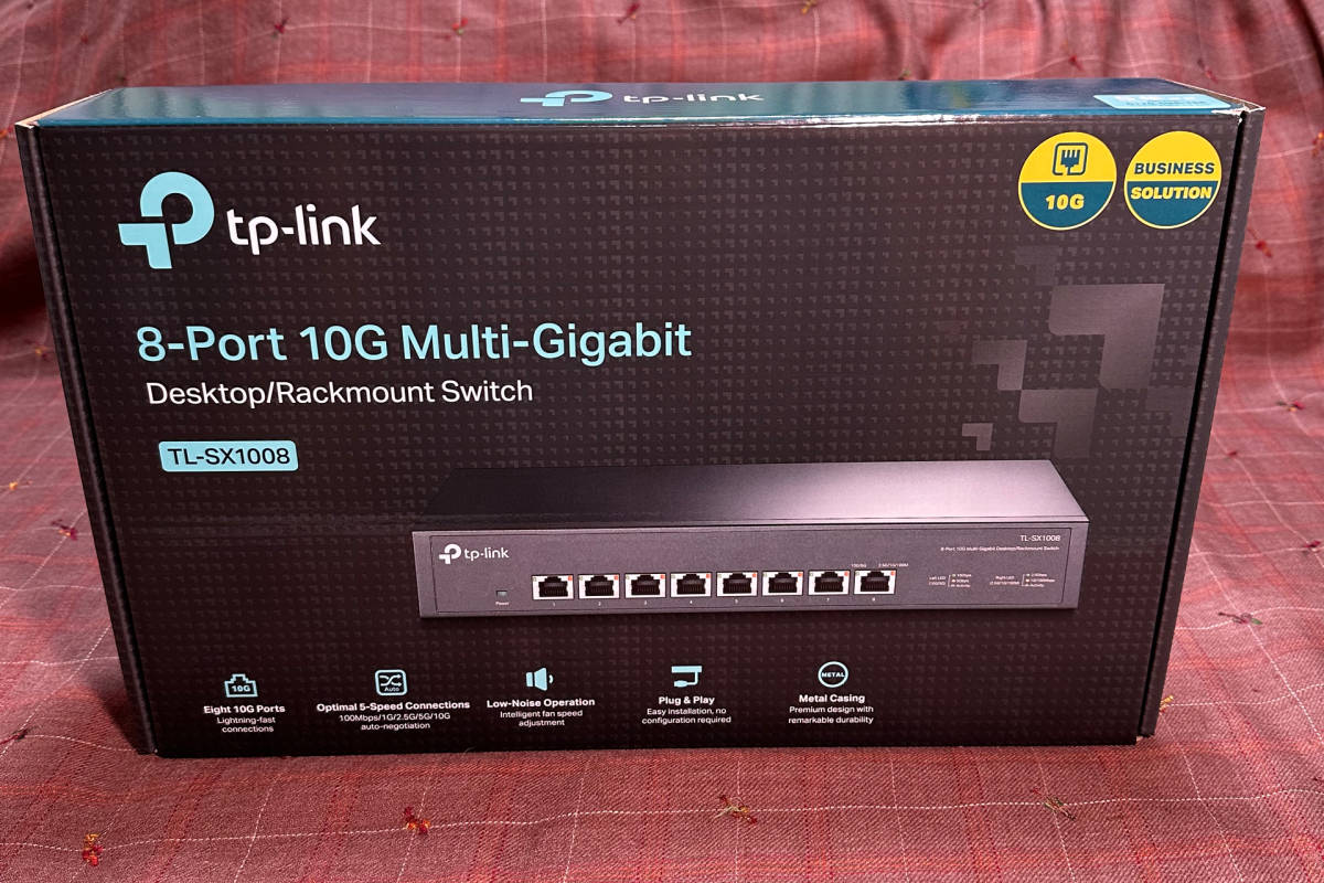 ほぼ新品】TL-SX1008 TP-LINK 10Gbps×8ポート内蔵 スイッチングハブ