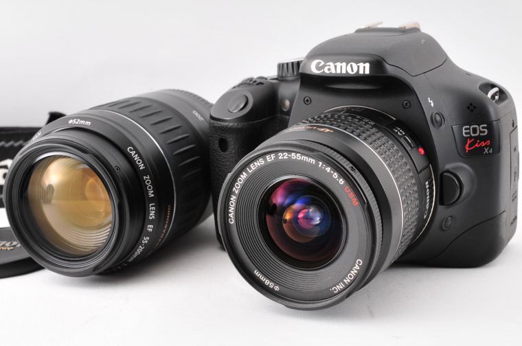 ヤフオク! - Canon キヤノン EOS Kiss X4 Wレンズセッ...