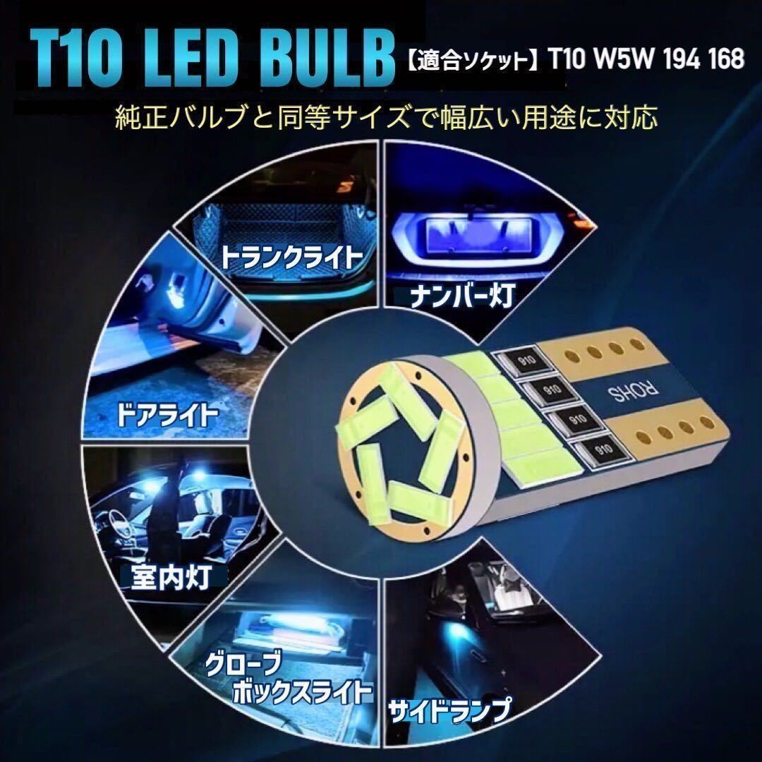T10 W5W LED バルブ ホワイト 6個セット 15連 4014SMD 12V CANBUS キャンセラー内蔵 ウェッジ球 ポジション 高輝度 爆光 無極性 送料無料の画像9