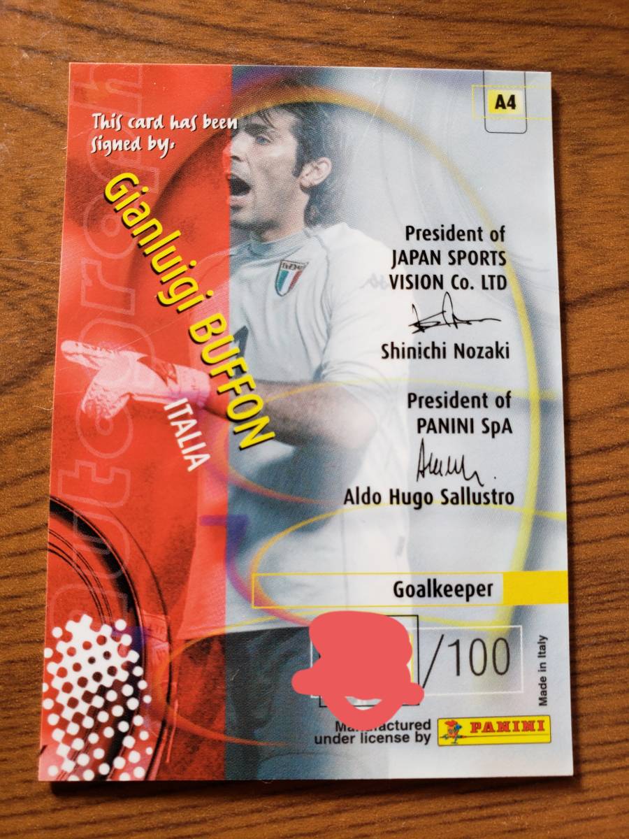 Panin ブッフォン サインカード ワールドカップ2002