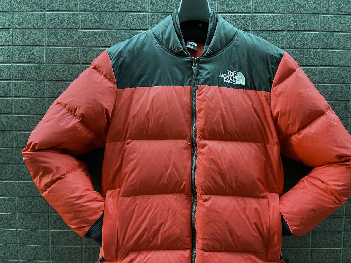 ◆モデル出品◆新品 Mサイズ ノースフェイス NRDCグースダウンジャケット赤700フィル リブ仕様 The North Face 撥水仕様 日本未発売 メンズ_画像10