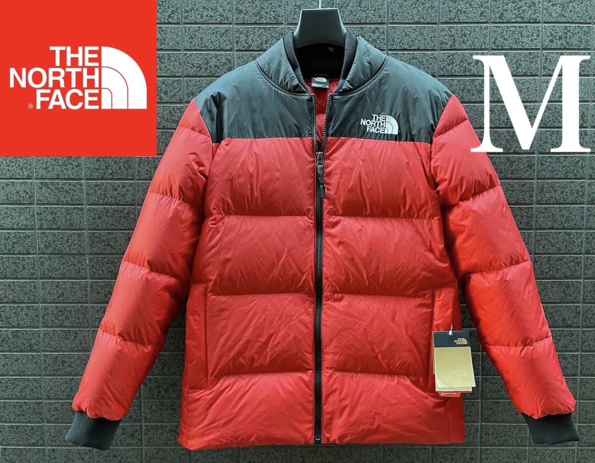 ◆モデル出品◆新品 Mサイズ ノースフェイス NRDCグースダウンジャケット赤700フィル リブ仕様 The North Face 撥水仕様 日本未発売 メンズ_画像1