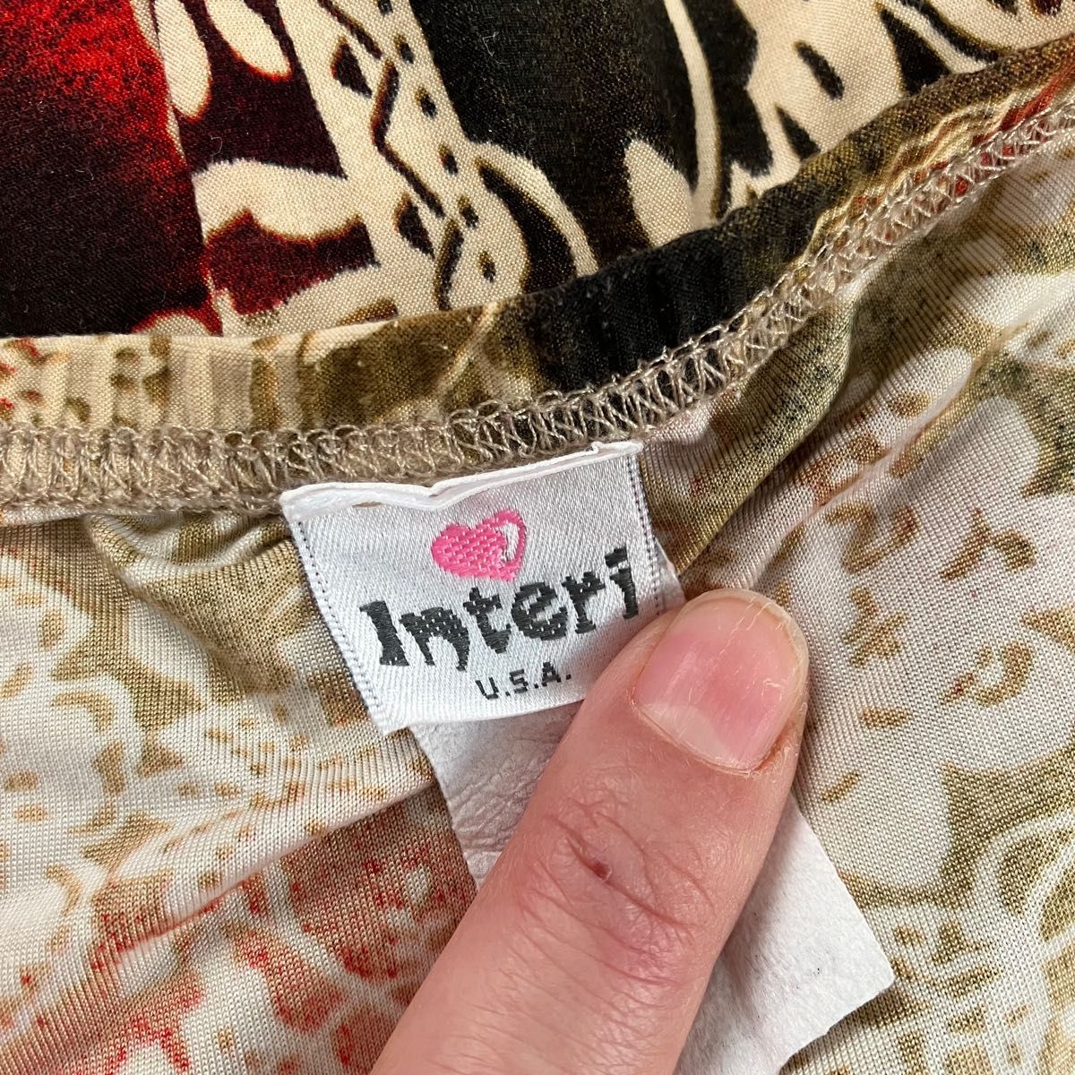 【interi U.S.A.】強インパクトテキスタイルのマーメイドスカート