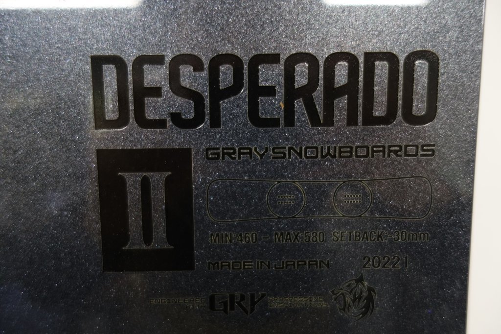 送料無料 ハンマーヘッド 20/21 GRAY DESPERADO Ⅱ 152cm CAMBER残約9mm スノーボード グレイ デスペラード スキー 冬　sn1_画像8