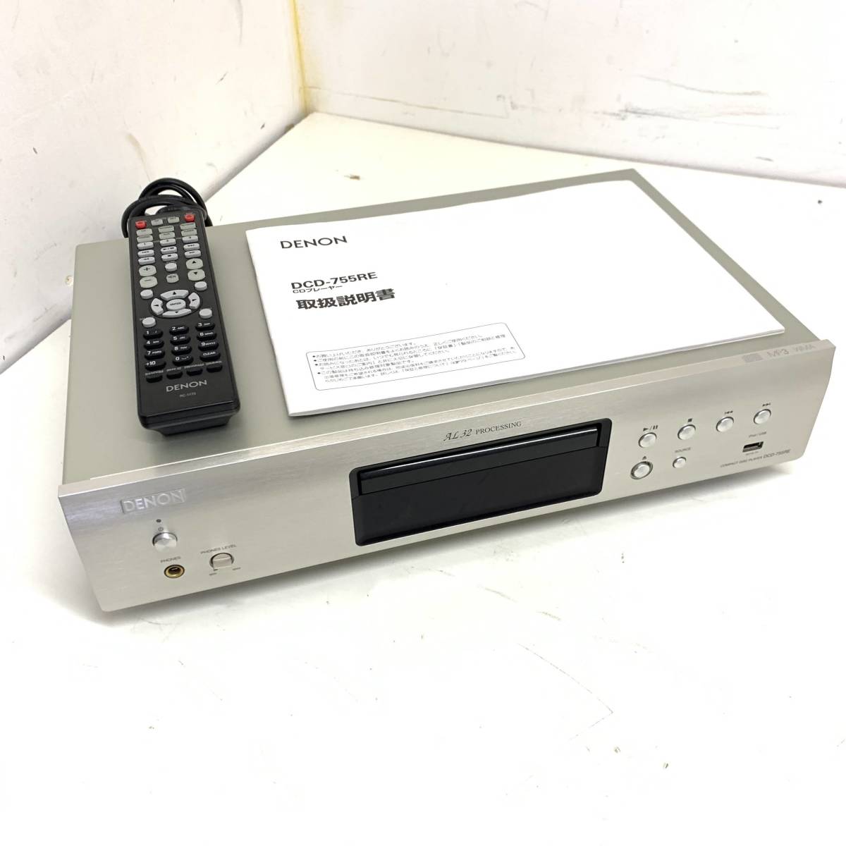 通常 1本タイプ DENON CDプレーヤー DCD 755RE リモコン取説付 ワン