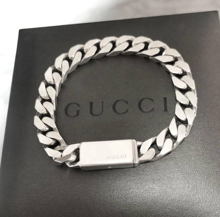 国際ブランド GUCCI 銀 ブレスレット silver 国産爆買い 925 ロゴ