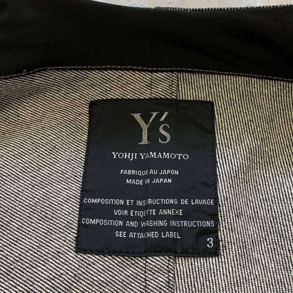 Y's Yohji Yamamoto ワイズ ヨウジヤマモト 1999ss デニム ジャケット 黒 サイズ3 L相当 日本製 羽織 ヴィンテージ 送料無料の画像8