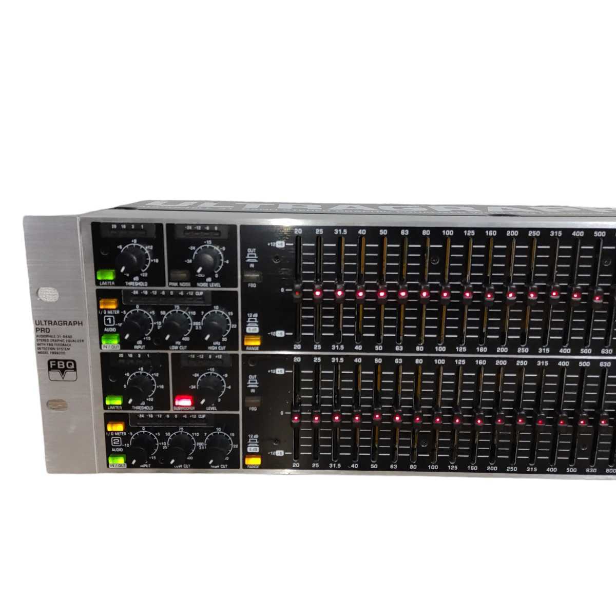 動作品 BEHRINGER◆FBQ6200◆Ultragraph Pro グラフィックイコライザー 送料無料