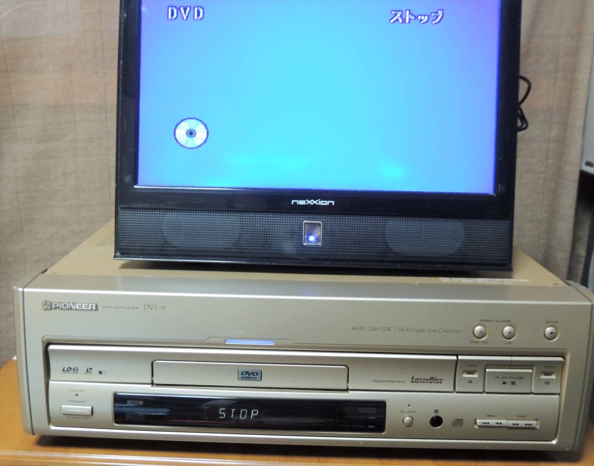 【美品】PIONEER パイオニア DVL-9 DVD/LDプレーヤー 整備動作品 おまけDV-220V DVDプレーヤー ２台セット 代替リモコン付 ※管AL44279の画像8