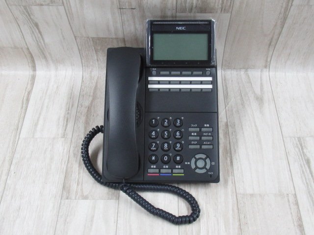 Ω ZQ1 10794♪ 保証有 NEC DTK-12D-1D(BK)TEL UNIVERGE DT500シリーズ Aspire WX 12ボタン標準電話機 美品・祝10000!取引突破!!_画像1