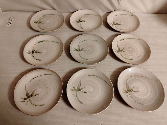 昭和レトロ 冨士陶器和皿9枚の画像1