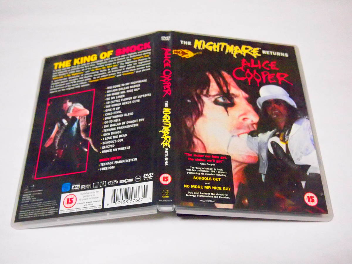 レア 送料無料 洋楽DVD Alice Cooper The Nightmare Returns Tour (1986) アリスクーパー ザナイトメアリターンズツアー