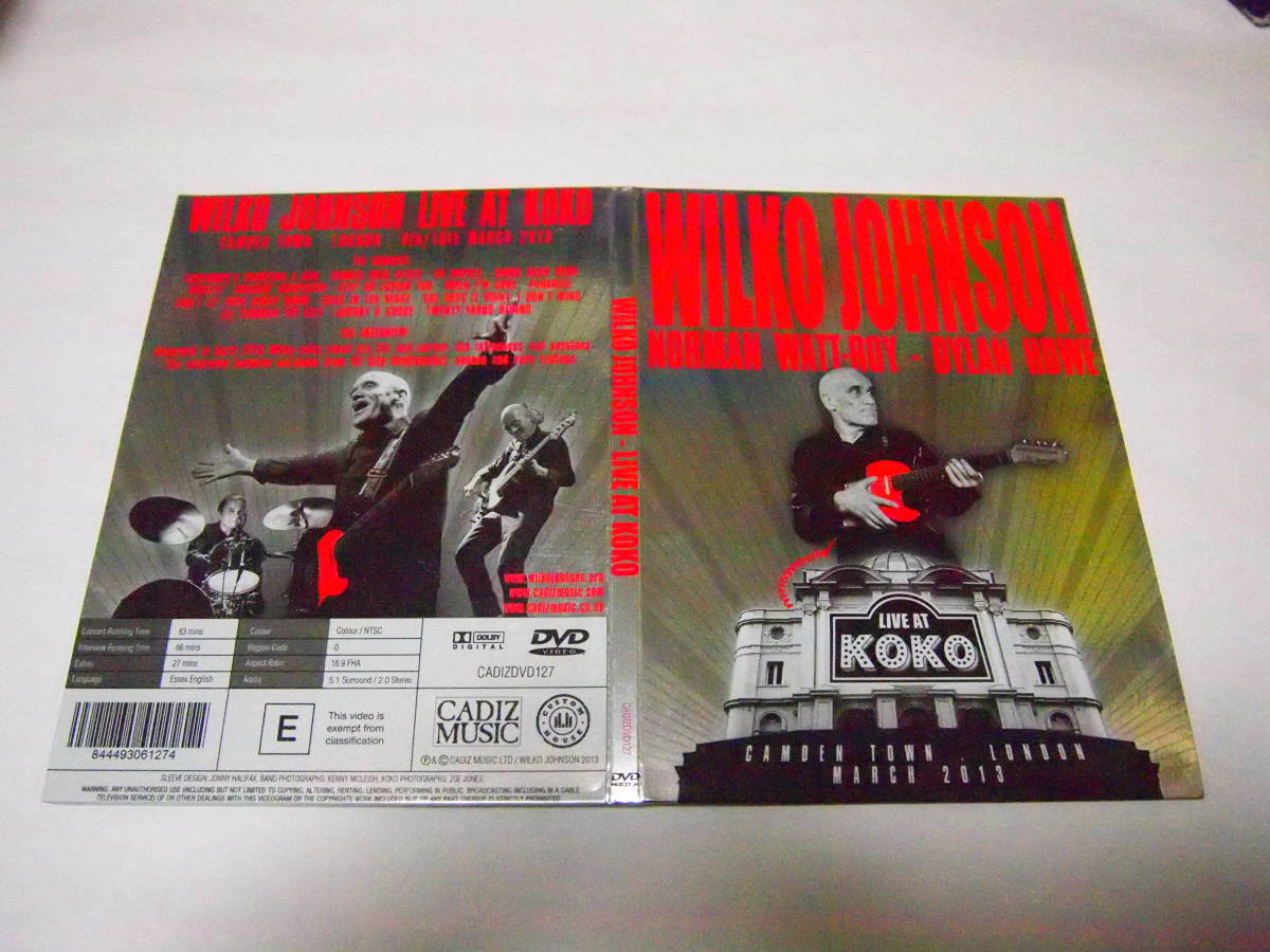 レア 送料無料 洋楽DVD Live At Koko Camden Town London March 2013 [NTSC] by Wilko Johnson ウィルコジョンソン ライブロンドン