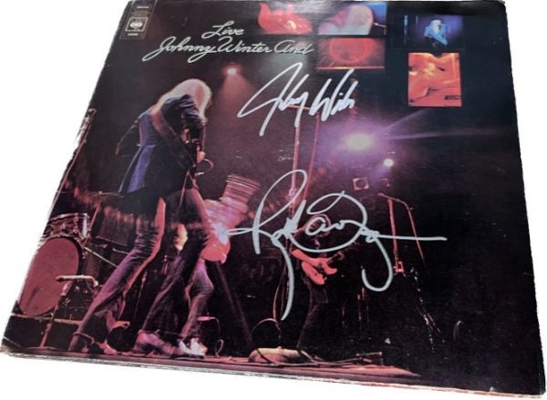 ジョニー・ウィンター リック・デリンジャー 直筆サイン入り LP レコード 送料無料の画像1
