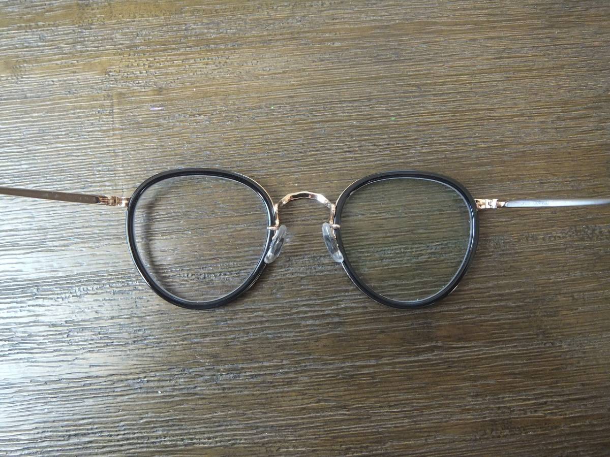 高級 OLIVER PEOPLES オリバーピープルズ MP-2 雅 BK ブラック × ゴールド 彫刻フレーム_画像6