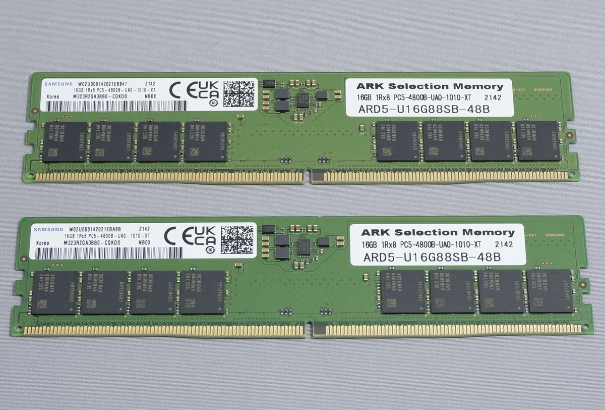 PC/タブレット PCパーツ DDR5 4800 16gb×2 32gb Samsung純正 oc