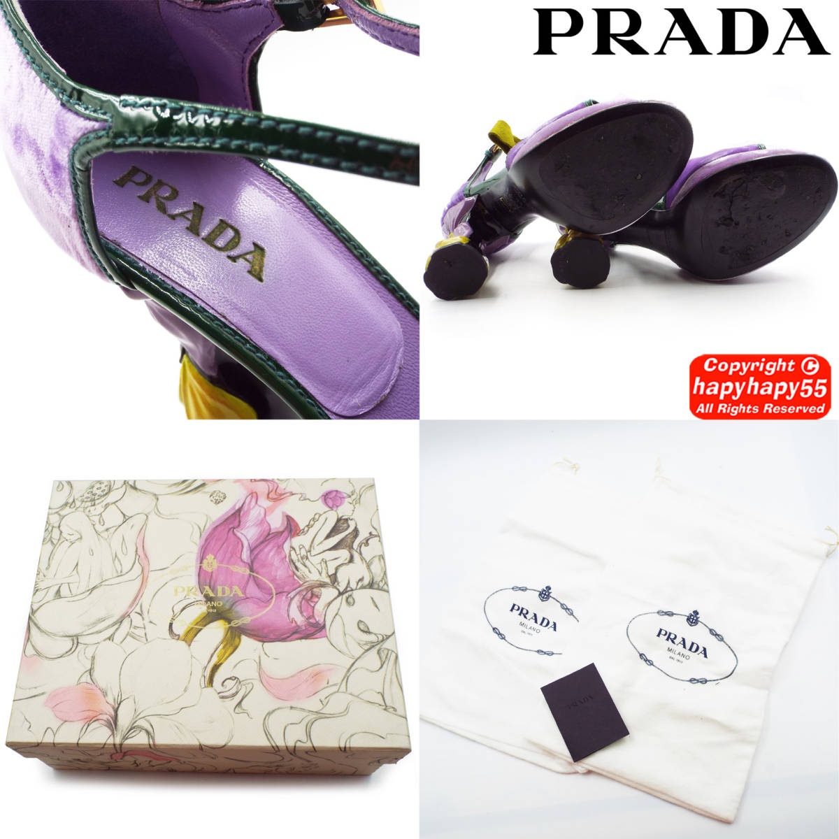 定価16万■PRADA 2008SS 名作 フェアリーコレクション 花彫刻 ハイヒールパンプス 美品◆GUCCI グッチ シューズ アールデコ アールヌーボー_画像8