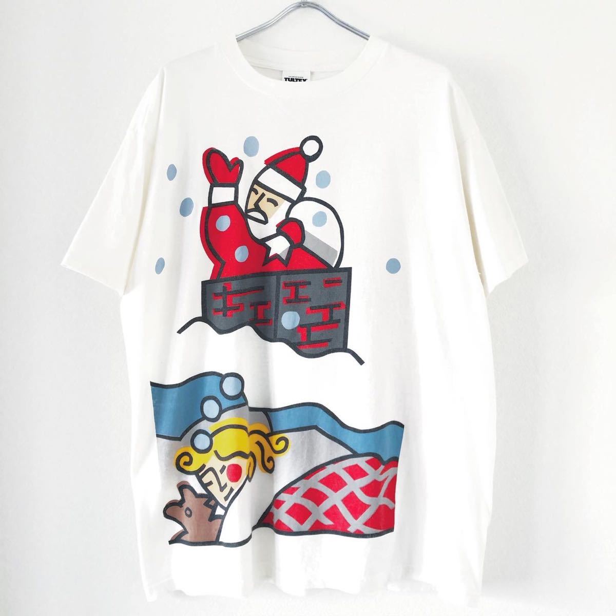 ■激レア■90s USPS アメリカ郵便公社 サンタ Tシャツ XL アート ビンテージ