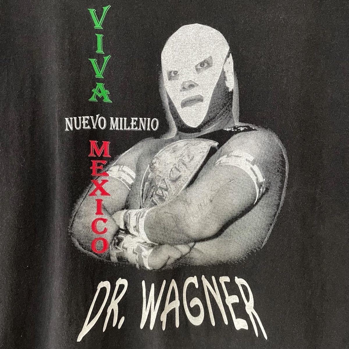 ■激レア■90s Dr.wagner メキシコ 覆面レスラー Tシャツ XL プロレス WWE WWF NWO ビンテージ_画像2