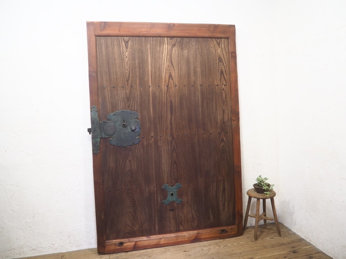 ta load H0778*(1)[H202cm×W139,5cm]* antique * -ply thickness . zelkova. large warehouse door *keyaki fittings wooden door sliding door gate old Japanese-style house retro N(yaE) under 