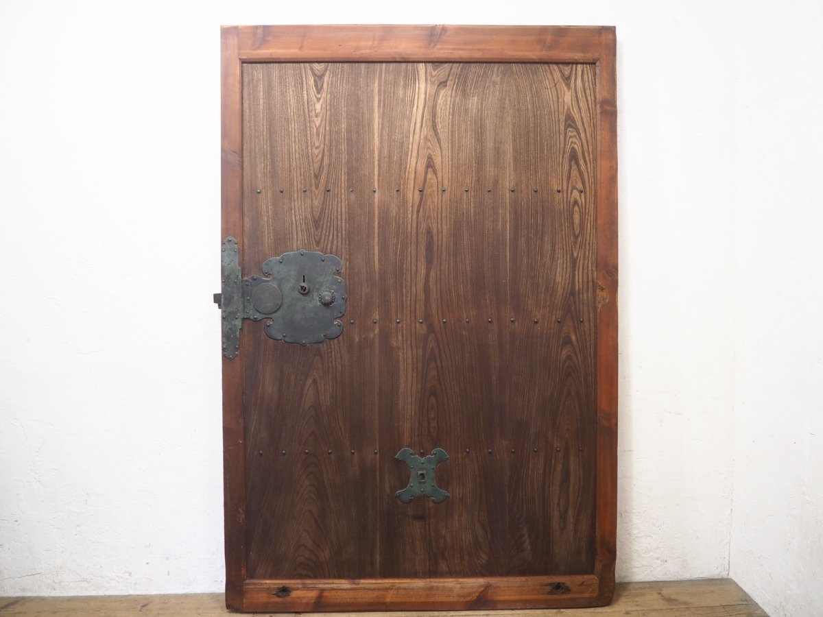 ta load H0778*(1)[H202cm×W139,5cm]* antique * -ply thickness . zelkova. large warehouse door *keyaki fittings wooden door sliding door gate old Japanese-style house retro N(yaE) under 