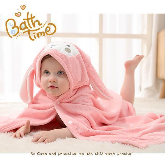  re-arrival bath towel with a hood . poncho child Kids baby girl man . water speed . hot water on . bathrobe put on bath towel peach sksbt