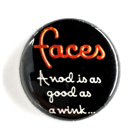 25mm 缶バッジ Faces フェイセス 馬の耳に念仏 A Nod Is As Good As a Wink... to a Blind Horse Rod Stewart Ron Wood SAMLL FACESの画像1