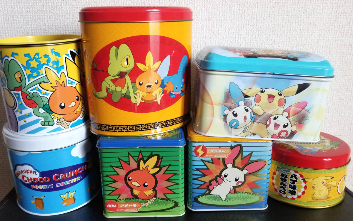 d*9様 【当時物】【ポケセン限定】ポケモン 空缶 12 個 まとめて ポケモン 空き缶 まとめ①(ポケモン ポケモンセンター お菓子缶