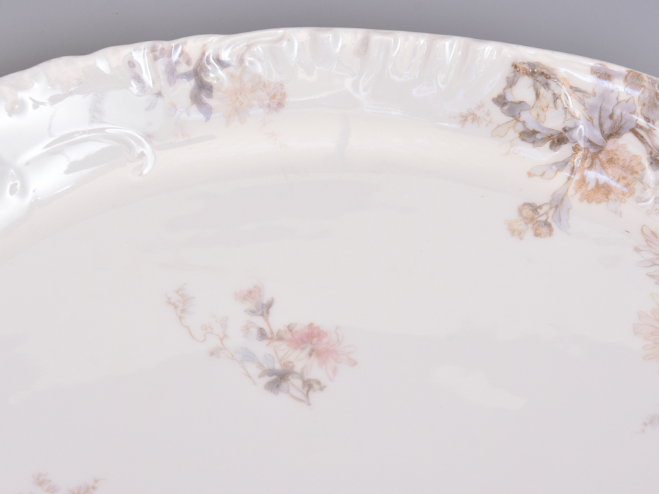 フランス Limoges Haviland リモージュ アビランド 花柄 オーバルプレート 大皿 ２枚 セット 美品 西洋美術　　y0954_画像5