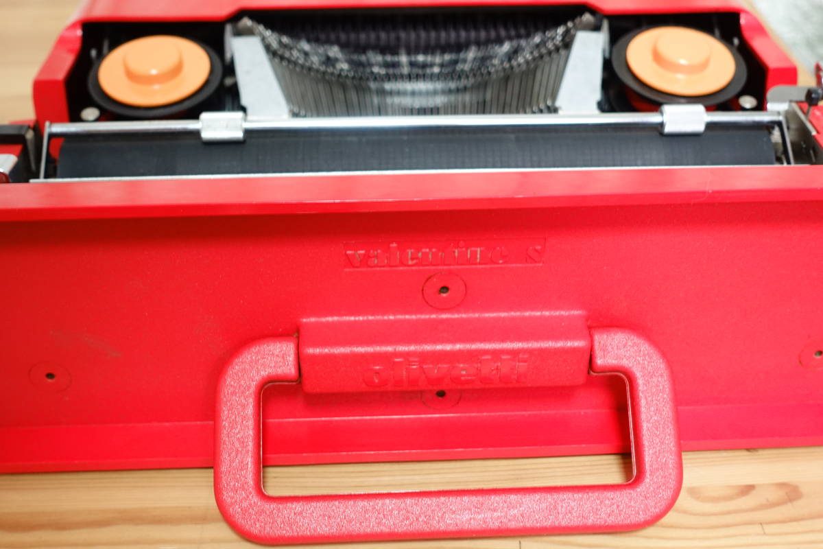 【動作確認・リボン交換済み】Olivetti Valentine オリベッティ タイプライター バレンタイン 赤バケツの画像7