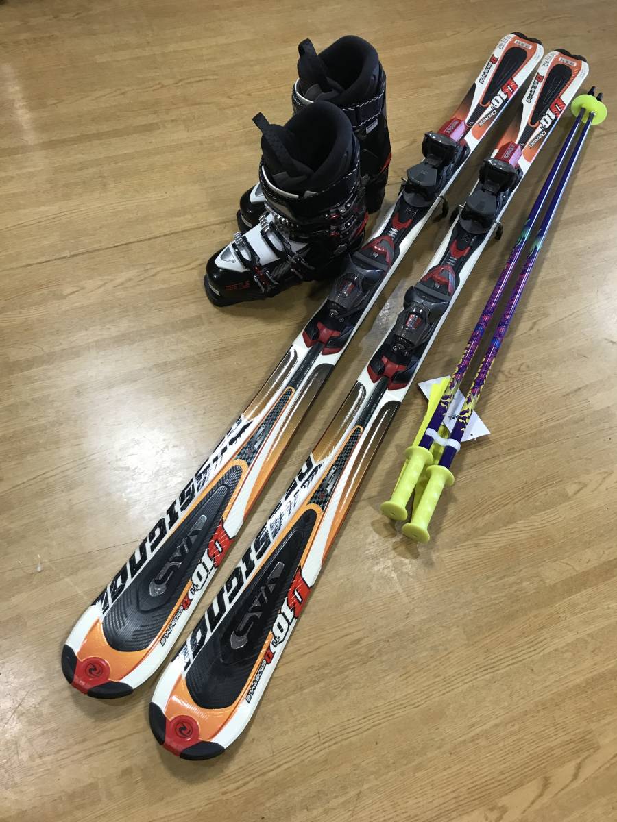 ☆★☆２０２３-２４スタートセール　N109　メンズカービング4点セット　板ROSSIGNOL 162ｃｍ/ 靴HANSON 25.0-25.5ｃｍ/ POLE 新品115ｃｍ_画像1