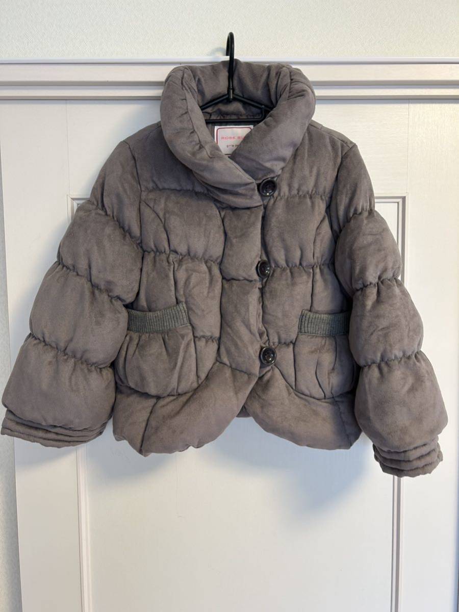 ROSE BUD*girls dept* Short down jacket * gray * new goods size 1* regular price 26040 jpy 