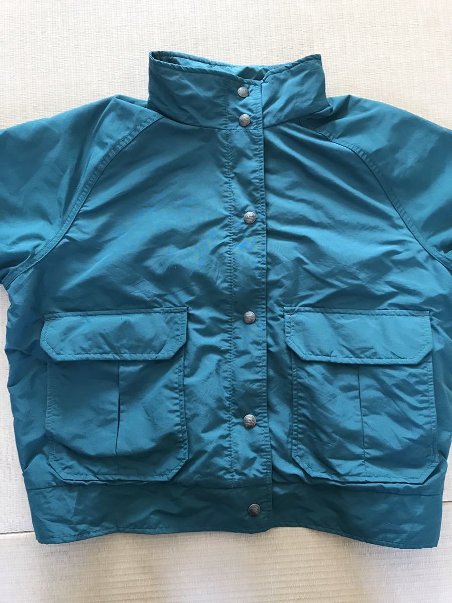 70s 80s USA製☆エルエルビーン ナイロンジャケット☆L.L.Bean ビンテージ ヴィンテージ☆Lサイズ 裏ウール アメリカ製 古着 ジャンク品 緑_画像2