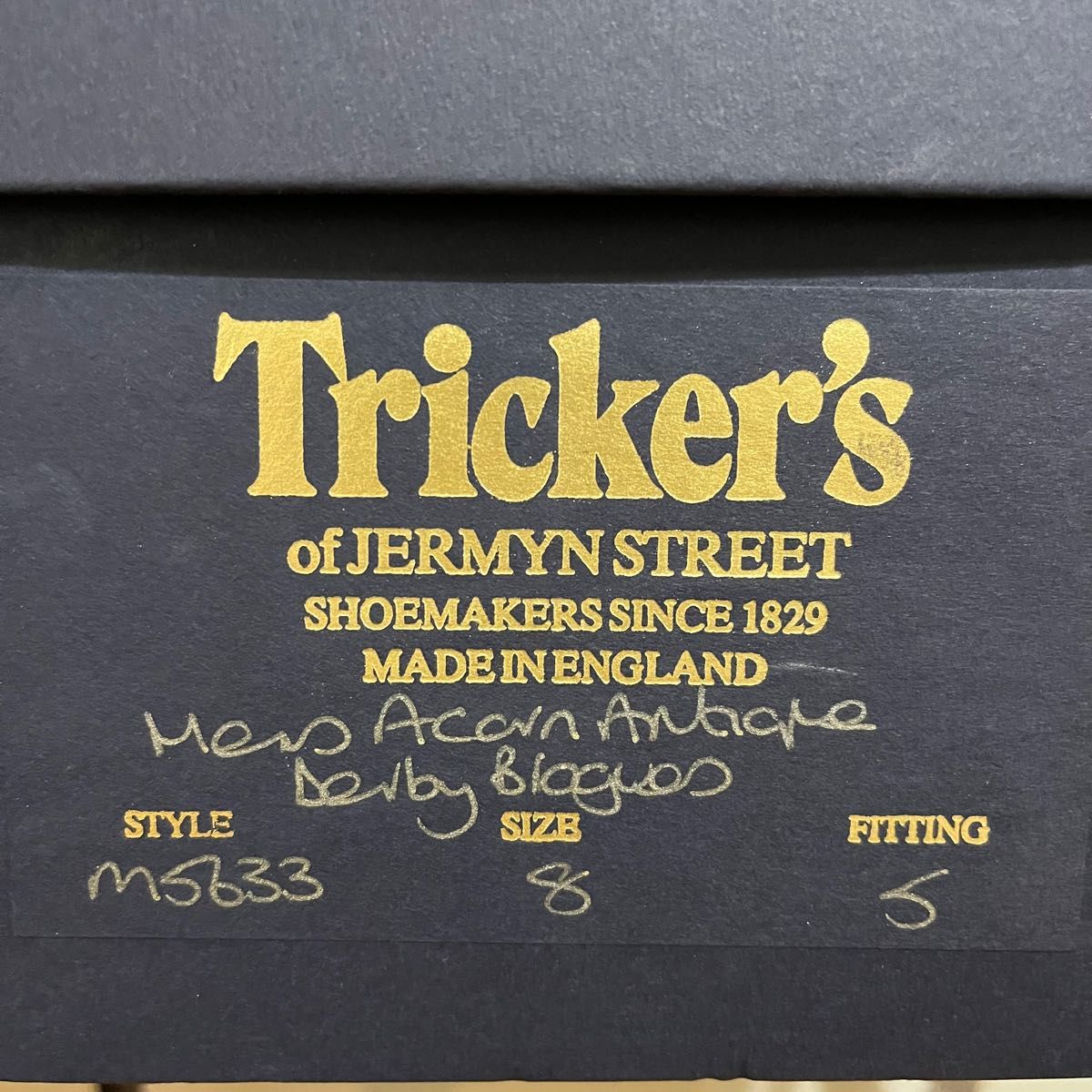未使用】Tricker's バートン エイコン UK8 付属品完備 ウイングチップ