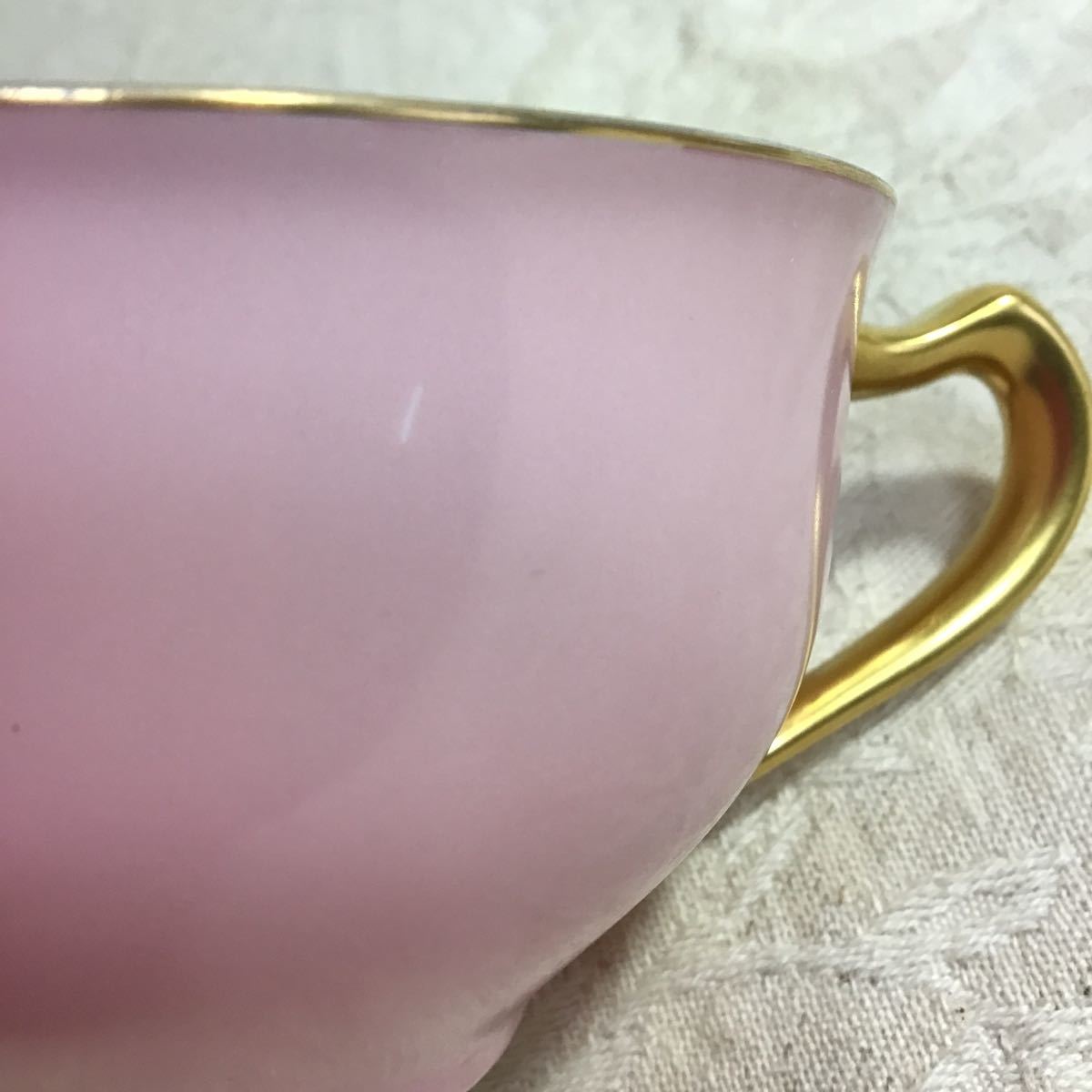 2客 大倉陶園 色蒔き ピンク蒔き 桜色 カップ&ソーサー 2客 大倉陶園 色蒔き ピンク蒔き 桜色 カップ&ソーサー