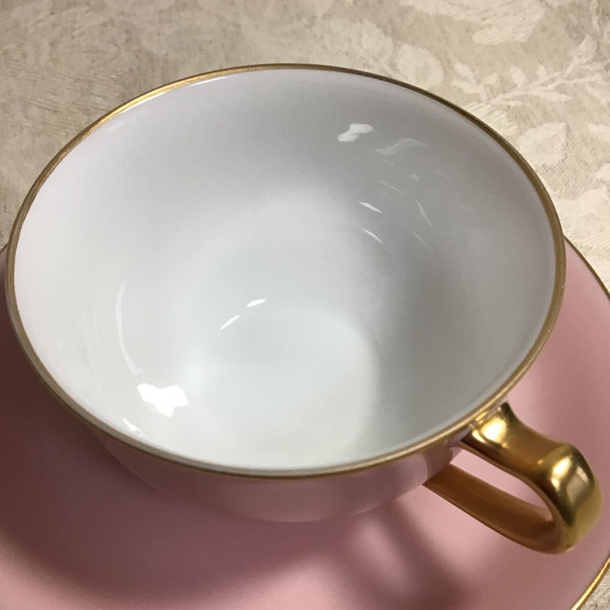 2客 大倉陶園 色蒔き ピンク蒔き 桜色 カップ&ソーサー 2客 大倉陶園 色蒔き ピンク蒔き 桜色 カップ&ソーサー