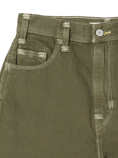 リーバイス レッド W25 レディース ハイ ルーズ テーパー デニムパンツ 定価13200円 カーキ Levi’ｓ Red HIGH LOOSE TAPER ジッパーフライ_画像4