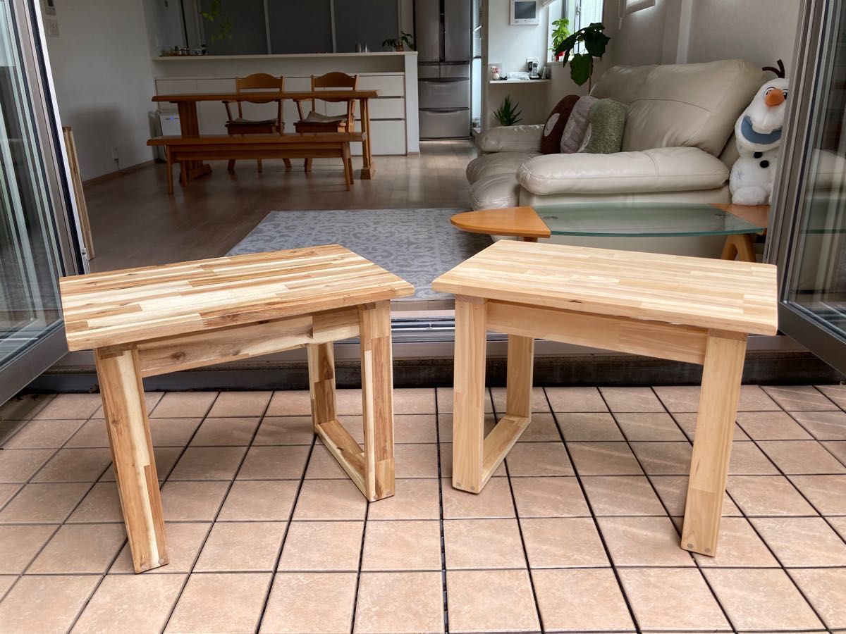 サイドテーブル、木製、DIY、オリジナル、家具、天然木、日本製、パイン