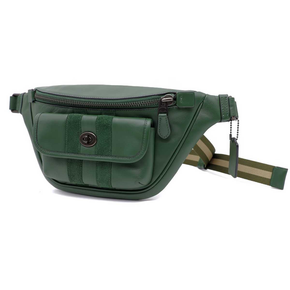 絶妙なデザイン コーチ COACH 新品未使用 送料無料 メンズ ダークグリーン C4033 ターンロック ストライプ ヘリテージ ウエストバッグ ベルトバッグ その他 絶妙なデザイン コーチ COACH 新品未使用 送料無料 メンズ ダークグリーン C4033 ターンロック ストライプ ヘリテージ ウエストバッグ ベルトバッグ その他