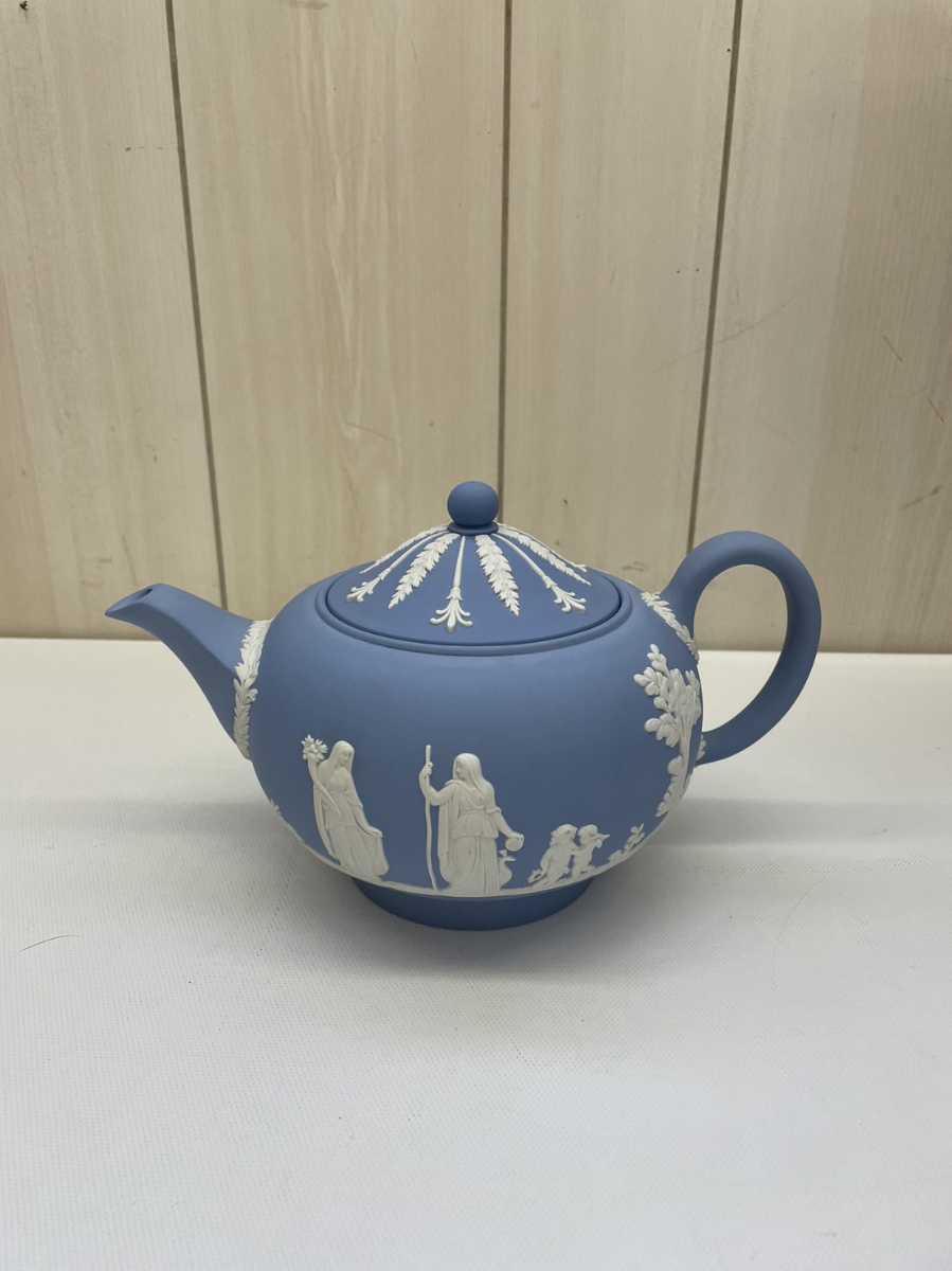未使用保管品】WEDGWOOD ウェッジウッド ジャスパー ティーポット 洋食