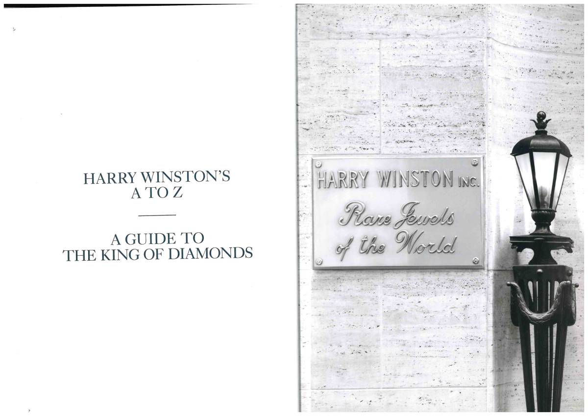 I.23A7 ☆ HARRY WINSTON'S A to Z ハリー・ウィンストンの全て 小冊子　USED☆_画像2