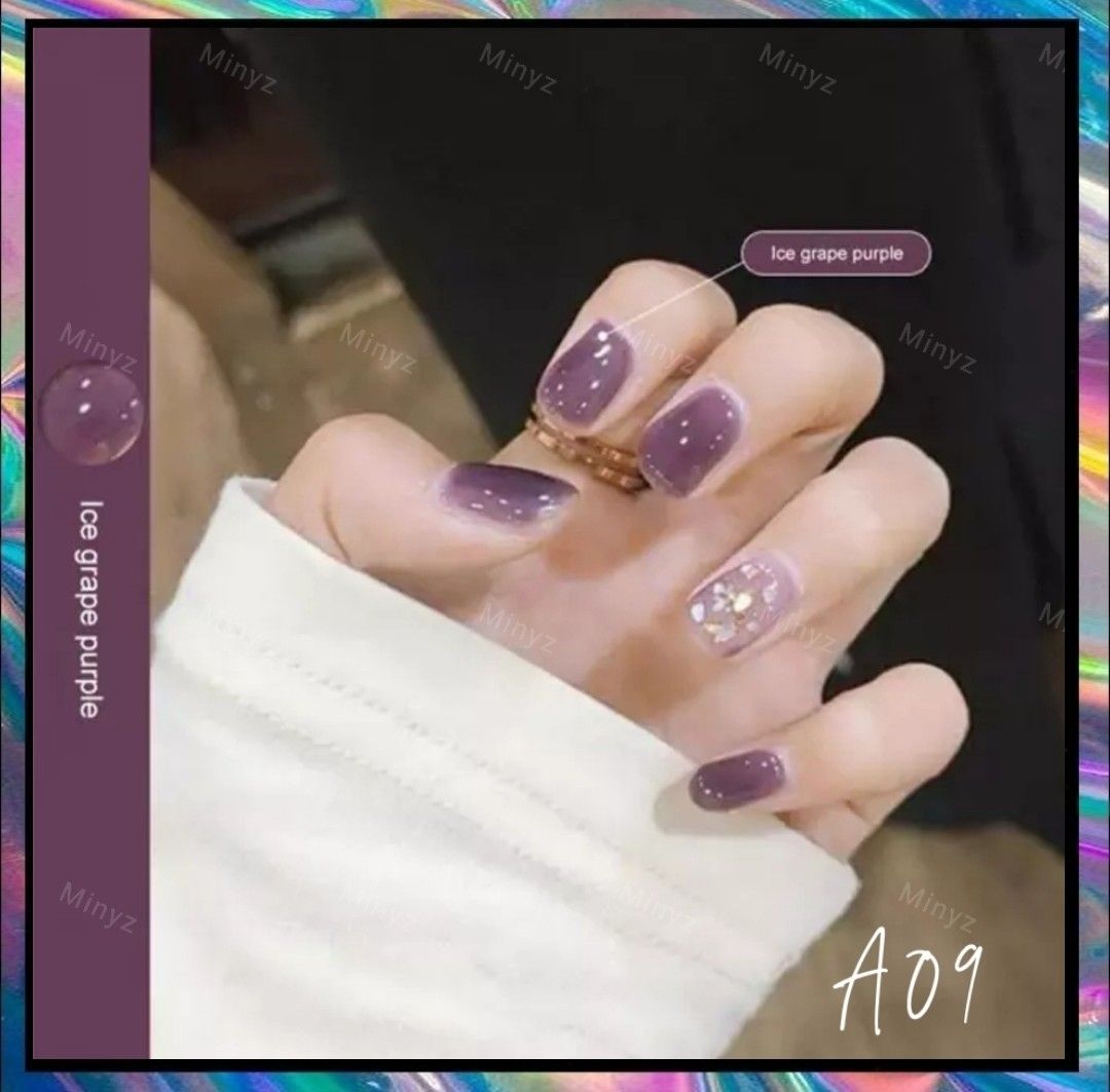 lce grape purple シアーカラージェル No.A09 紫ネイル ネイルアート