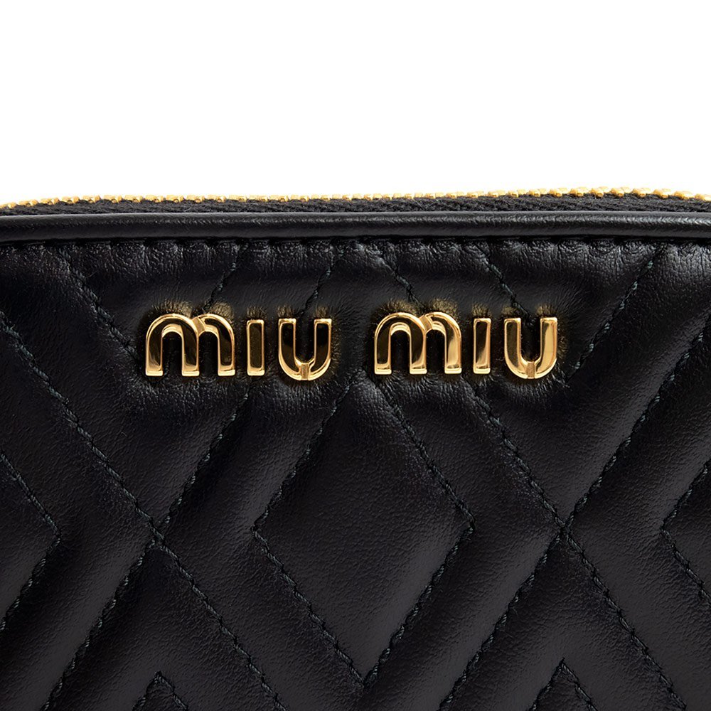 新品・未使用品）ミュウ ミュウ miu miu カーフレザー コインケース 小銭入れ 財布 ブラック 黒 5MM268 箱付