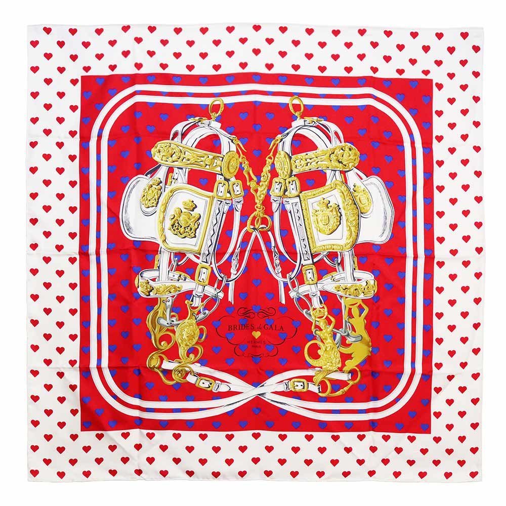 新到着 Brides 90 カレ HERMES (新品・未使用品)エルメス de 赤