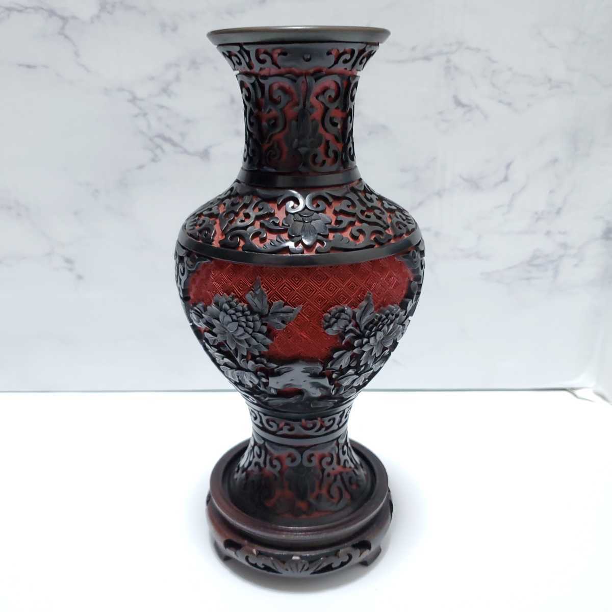 中国美術工芸品堆朱花瓶 www.cleanlineapp.com