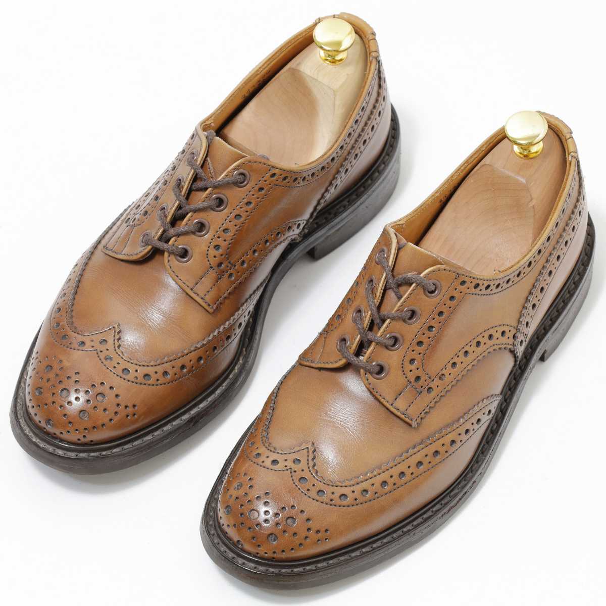 【Tricker's】BOURTON■8/26.5cm■外羽根式フルブローグ■ダイナイトソール■ブラウン■トリッカーズ■バートン■カントリーシューズ_画像1