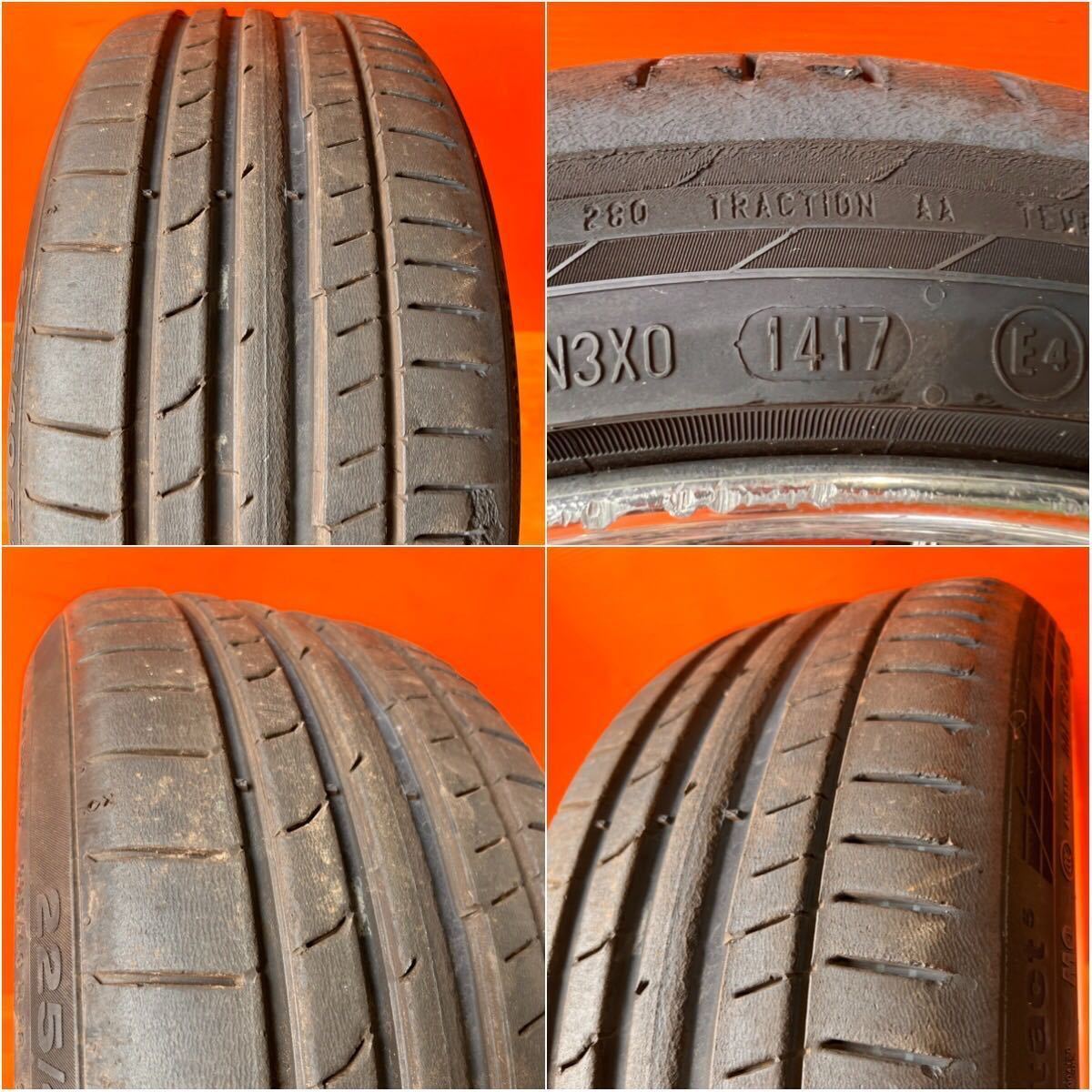 WORK シュバートSC2 18インチ 9J +22 +25 4本 深リム Oディスク 5穴114.3 JZX100 JZX110 S14 S15 C35 チェイサー マーク2 等に_画像7